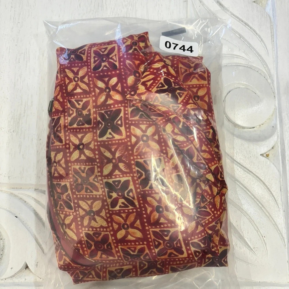 VTG 90's Buyer California AGB Dress Midi Beaded Strap Sheath Shift Tank 14 Red - Picture 6 of 6